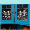 Static Halloween Uv Glueless Pvc Bat Skeleton Home Decoration Wall Stickers
