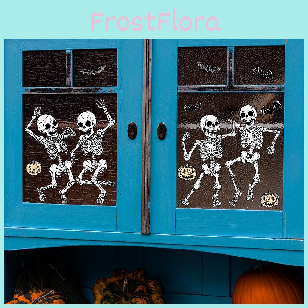 Static Halloween Uv Glueless Pvc Bat Skeleton Home Decoration Wall Stickers