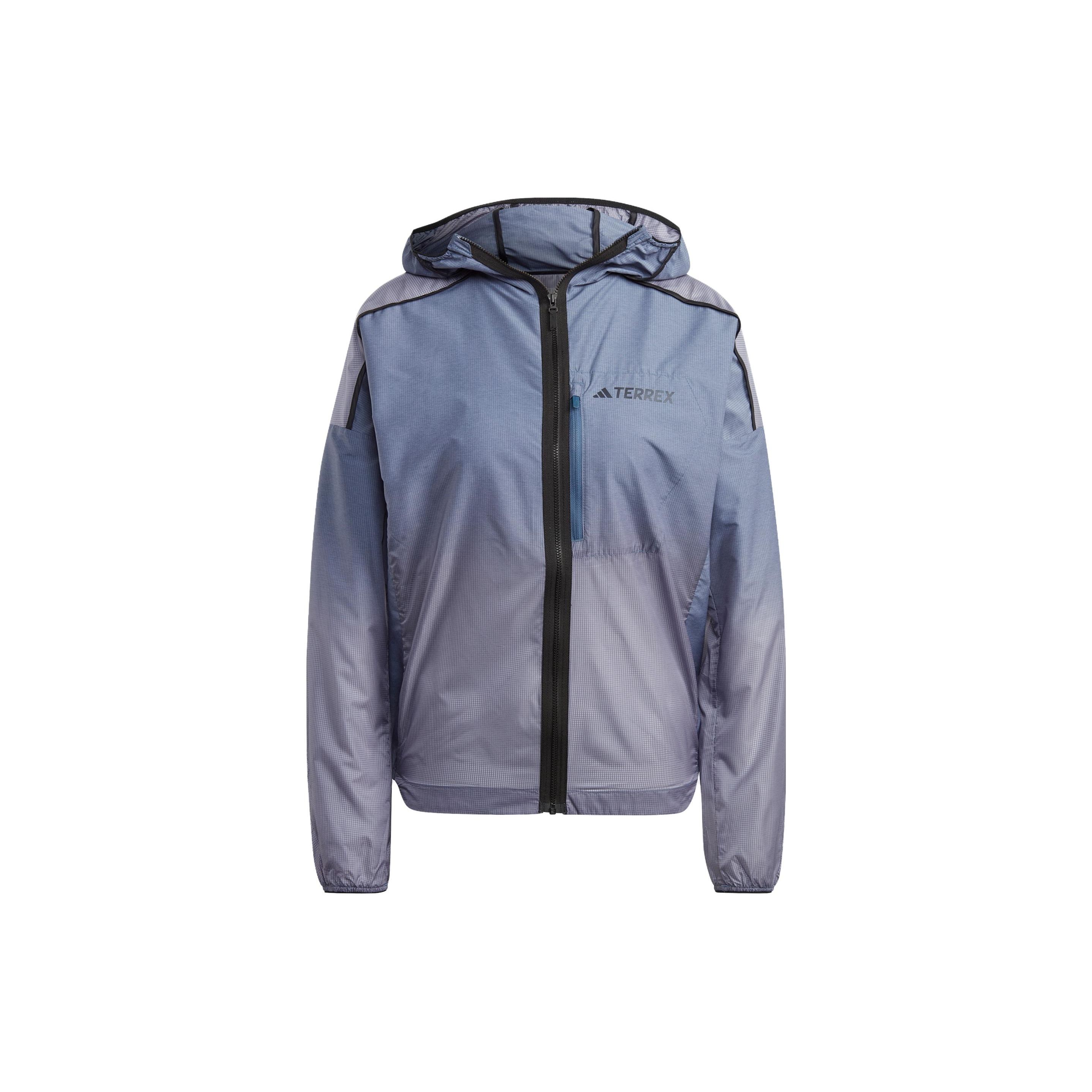 Adidas Terrex Agravic Windweave Trail Running Jacket Women Blue HT9407 S
