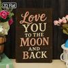 Tin Sign Love You To The Moon Metal Wall Art 8x12 Inches Vintage Romantic Decor Plaque