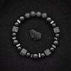 Natural Matte Black Onyx with Cube Lava Bracelet Balance Bracelet Natural Stone Bracelet Gift for Man/Boyfriend