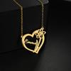 Atoztide Custom Name Necklace for Women Stainless Steel Jewelry Butterfly Heart Pendant Choker Chain Birthday Personalized Gift