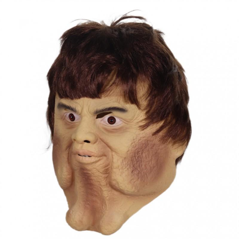 Double Chin Mask Funny Adult Full Face Latex Halloween Horror Party Costume Prop