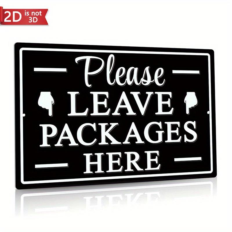 

Decor Please Leave Packages Here Sign, Package Delivery Decor, Indoor/Outdoor Use for Front Door, Business, 12x8 Inches чистый