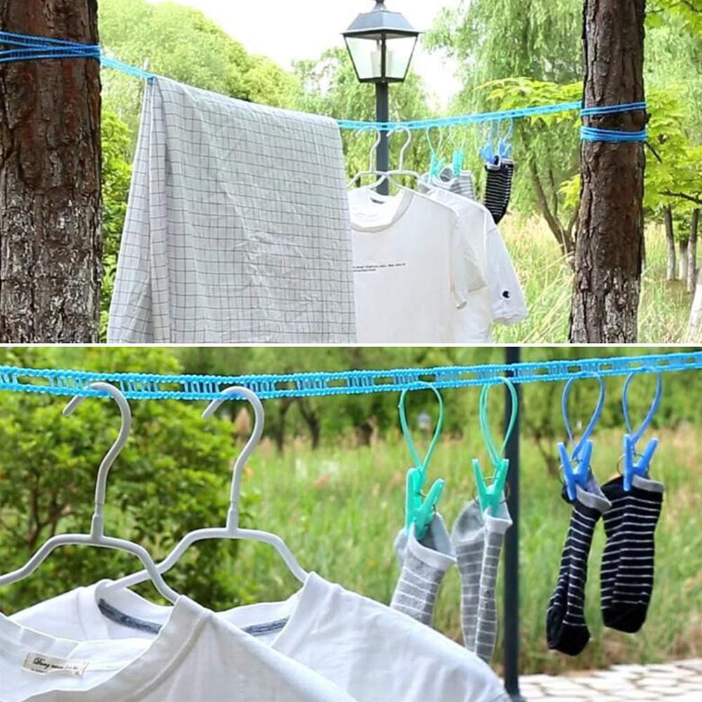 3 Pcs Portable Travel Clothesline Adjustable Clothes Drying Line Windproof Non Slip Clothesline for Camping Traveling