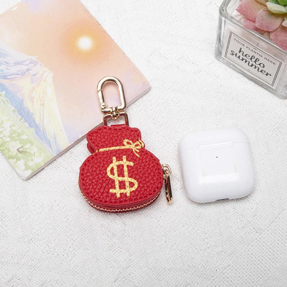 

Coin Bag Panda Keychain Cute Earphone Bag Fashion Money Bag Keychain Women красный