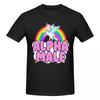 Unisex Alpha-Mann Niedliches T-Shirt Vintage Oversized Rundhals Baumwolle Benutzerdefinierte Ärmel Shirt Unisex