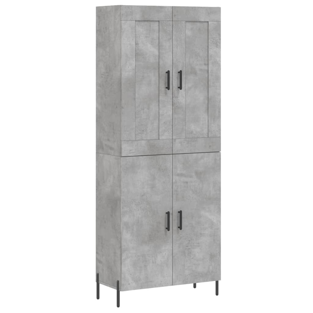 Highboard Concrete Grey 69.5 x 34 x 180 cm Particleboard