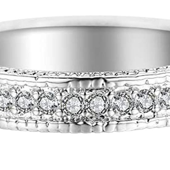 2Pcs Couple Rings Cubic Geometry Shape Men Zirconia Women Shiny All Match