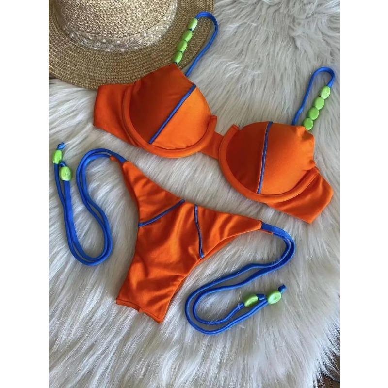New Sexy Push up Bikini Set Swimsuit Women's low-waist Swimwear For Female Two Piece Beachwear 2025 Bathing Suit