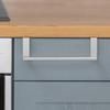 1pc-Towel Rack Stand Stainless Steel Cabinet Door Hanging Rod Punch-Free Holder Kitchen Bathroom Shelf Silver
