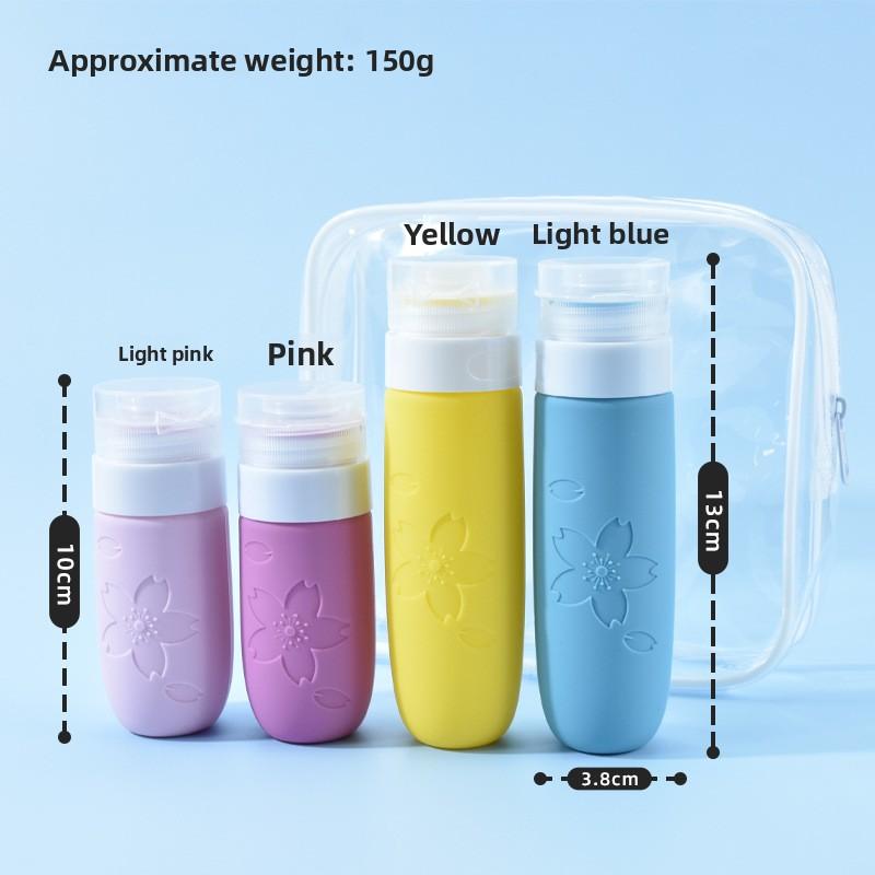 Cherry Blossom Silicone Dividing Bottle Set - Simple, Leak-Proof, Durable, Travel-Portable Silicone Dividing Bottle