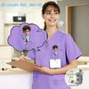 2D Flat Acrylic Unhappy Doctor Retractable Badge Reel, Multifunctional Work ID Holder, Lovely Gift For Teacher Nurse Doctor Student And Office Staff
