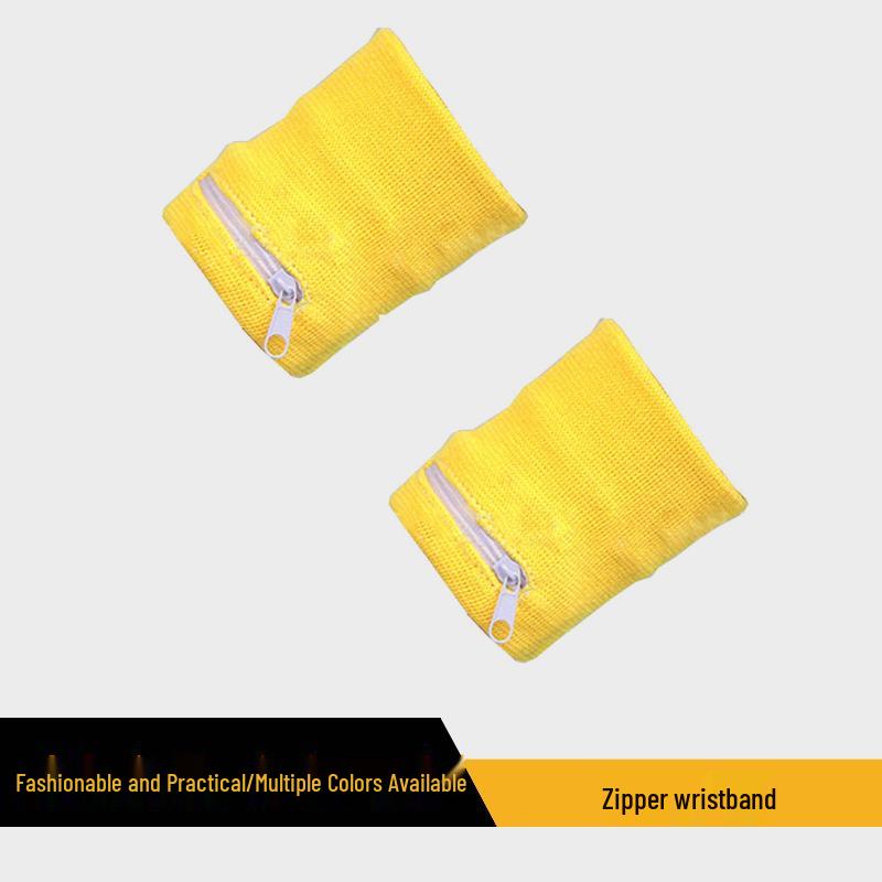 Haoying Zipper Wristband Sweatband (Pair)