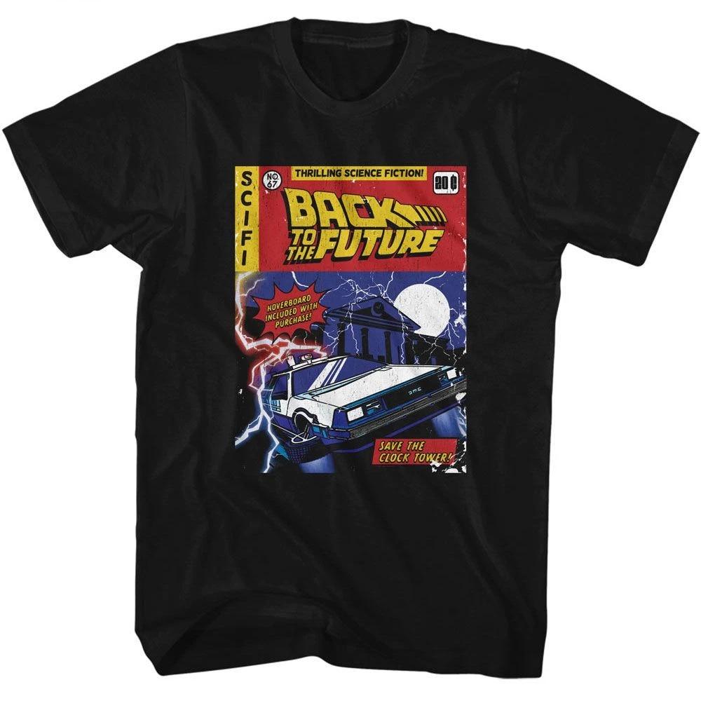 Back To The Future - Comic Cover - American Classics - Solid Black  Short S 150