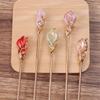 1pc Fashion Chinese Traditional Metal Alloy Hair Stick Vintage Flower Hair Pins Clips For Women Hair Jewelry Accessories Gifts