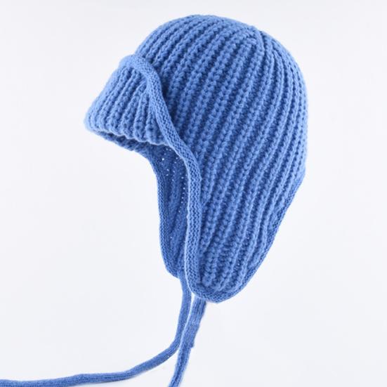 Unisex Winter Hat Knitted Thick Warm Windproof Solid Color Ear Protection Beanie Winter Outdoor Daily Bomber Cap Cycling Travel Headwear