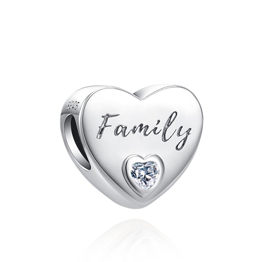 European Heart Shape Uncle Husband Diy Fine Beads Fit Original Charms Silver 925 Bracelet Jewelry Women Acessories
