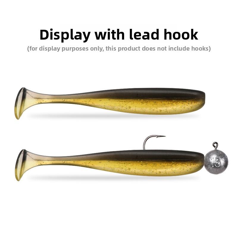 Two-color PVC T-tail Lure Soft Bait 5.5CM/6.5CM/7CM Specially Designed for Catching Bass Snakehead Mandarin Fish