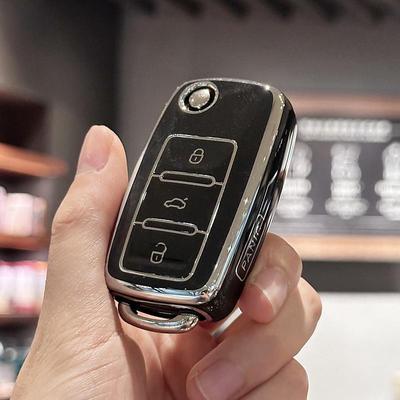 Key Fob Shell Case Cover for VW Volkswagen Jetta Passat Golf Beetle Rabbit GTI CC EOS 4 Buttons Keyless Entry Remote Key Housing