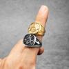 Anillos masónicos de lujo para hombre, joyería de acero inoxidable, estilo vintage punk rock, accesorios de moda para mujer, regalo