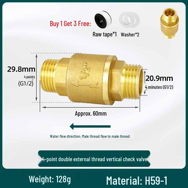 Bathroom Toilet Anti-Backflow Check Valve for Water Pipes