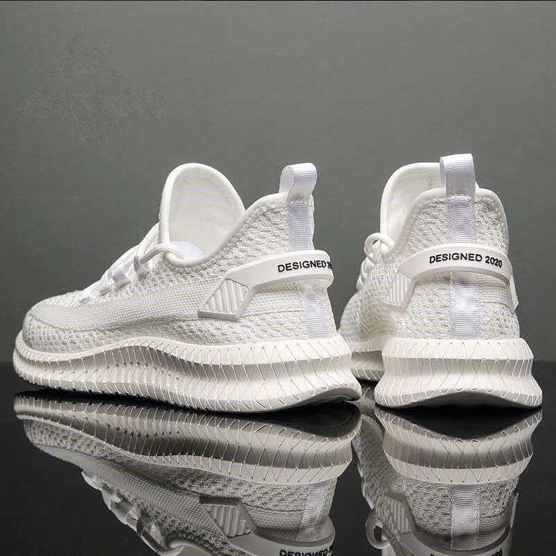 Men's net shoes new spring breathable light casual shoes men's Korean version summer running trendy shoes men's small black shoes