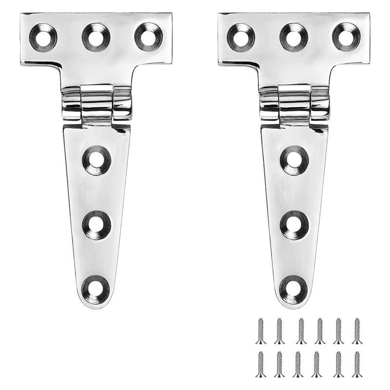 

A84E-Морские Т-образные петли, Петли для лодок, Без шума, Сверхпрочные, Нержавеющая сталь 316, С винтами (2 шт)