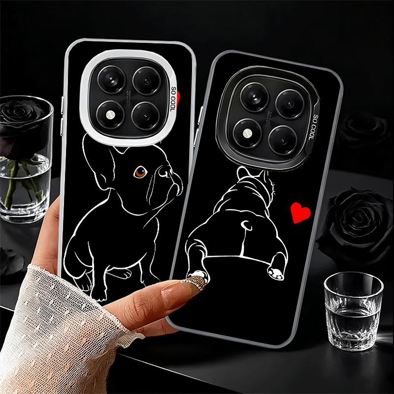French Bulldog Black Desgin Soft Phone Case for Xiaomi Redmi Note 13 14 15 Pro Plus 12S 12 11S 11 11T 10S 10 Shockproof Cover Ba