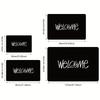 VIKAMA Entrance Doormat Machine Washable Durable Welcome Mat Black Minimalist Home Decoration Rug Carpet
