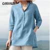 Spring and Autumn Women's Shirt Plus Size Solid Color Standing Collar Casual Pullover Top