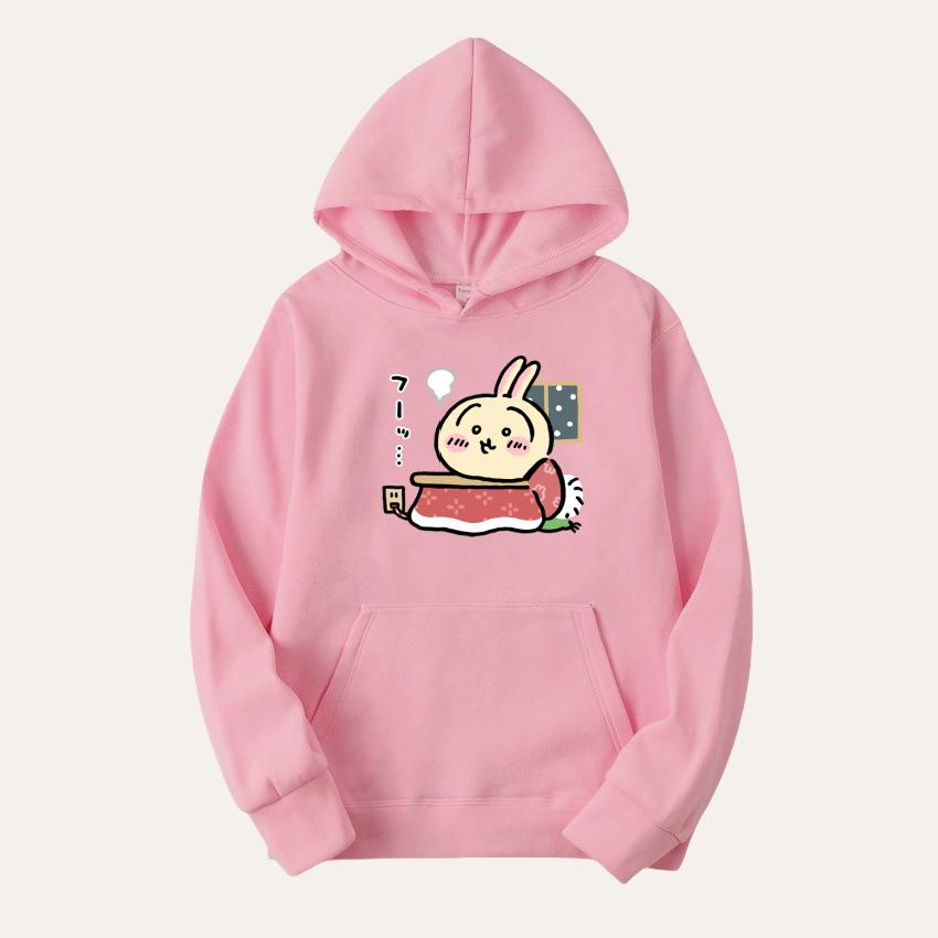 Bluza z kapturem dla dzieci z kreskówką Usagi - Uroczy, codzienny top dla chłopców i dziewczynek