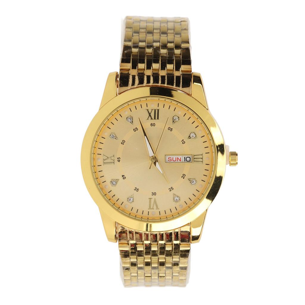 Relógio de Pulso Masculino Quartzo Dia Data À Prova D'água Casual Luxo Luminoso Moda Vestido com Liga