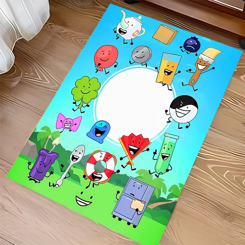 1pc Inanimate Insanity Print Area Rug - Soft, Washable Non-Slip Indoor Mat for Office Chairs, Living Room, Home Office Decorative Rug