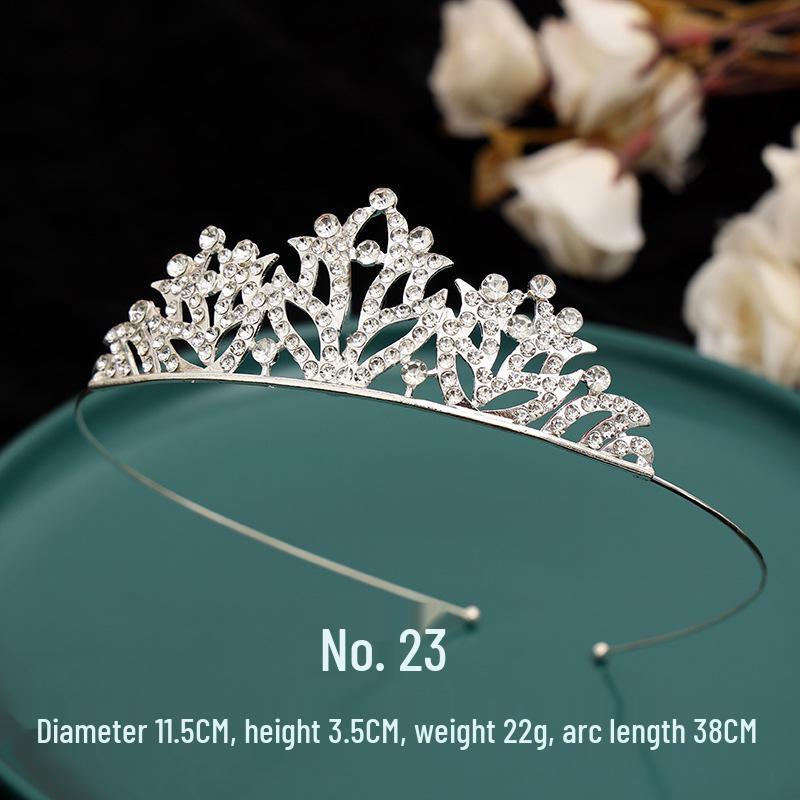 Serre-tête Couronne de Princesse à Strass pour Enfants - Mignon Style Peigne Chat Lapin Incrusté de Diamants pour Filles