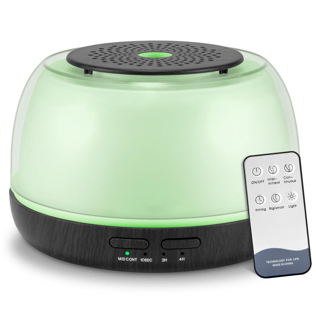 Wood Grain Ultrasonic Aroma Diffuser Lamp, 300ml Humidifier for Bedroom/Desktop