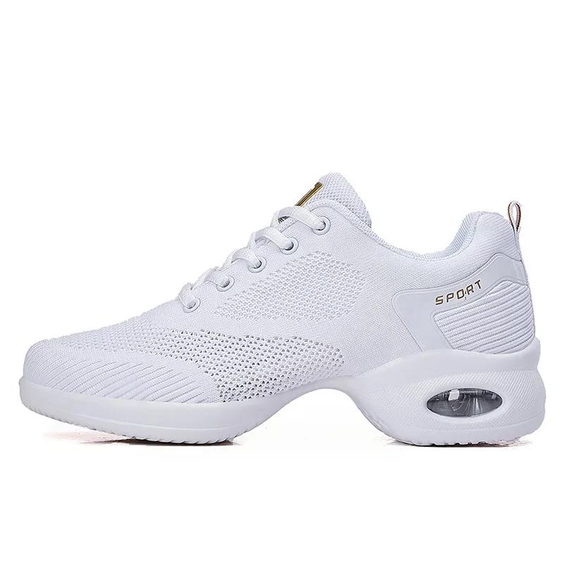  Casual Sneakers Women Jazz Dance Shoes Female White Outdoor Mesh Girls Modern Hip Hop Dancing Adult Ladies Sports Shoes