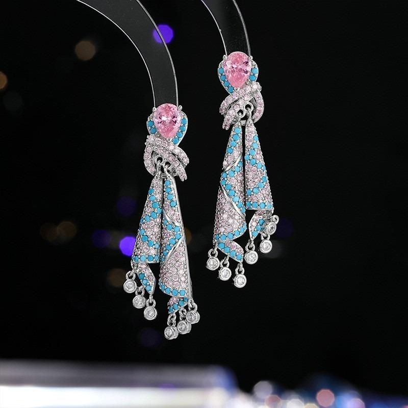 Heavy Industry Light Luxury Premium Retro Earrings Geometric Niche Jewelry Ethnic Style Earrings Earrings Women