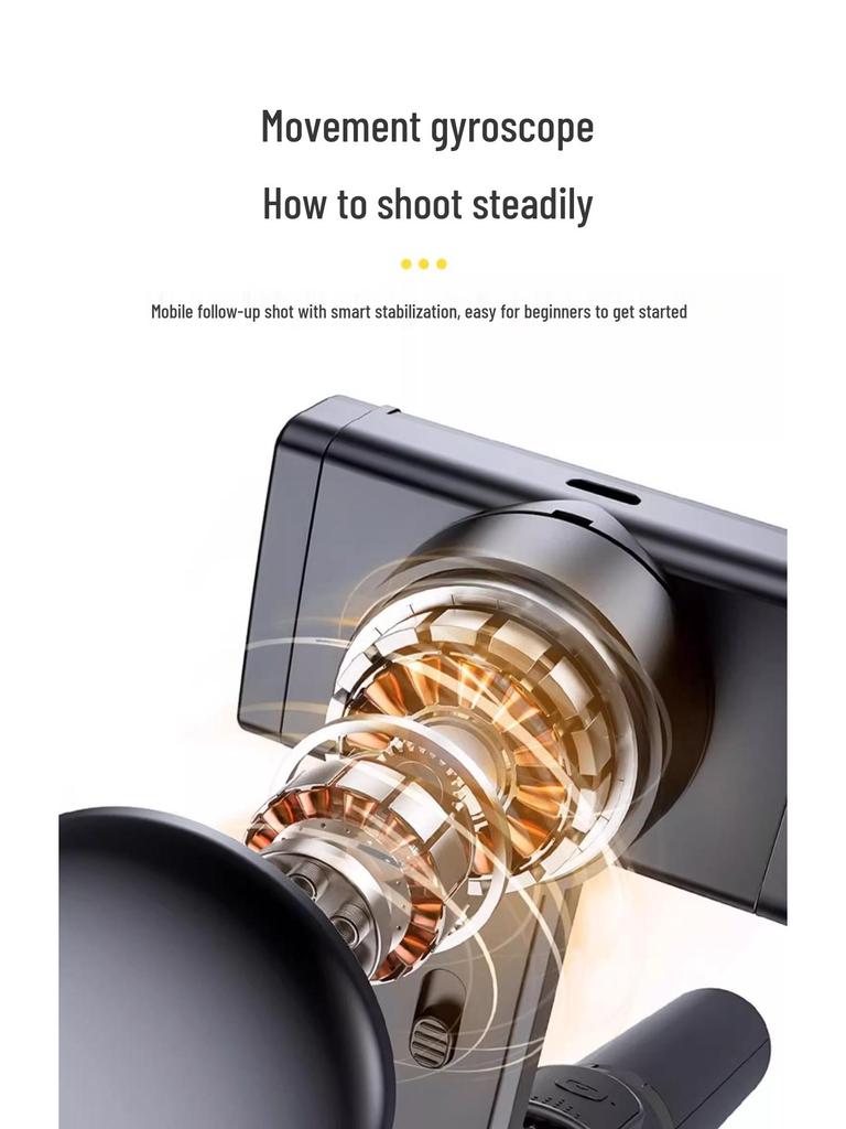 Estabilizador Gimbal para Teléfono AR Anti-Sacudidas: Trípode Palo Selfie de Mano para Vlogging, Fotografía y Transmisión en Vivo