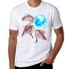 Three Capybara Moon Funny Capybara Meme Mystical Capybara Tshirt Work Basic Short Sleeve Top