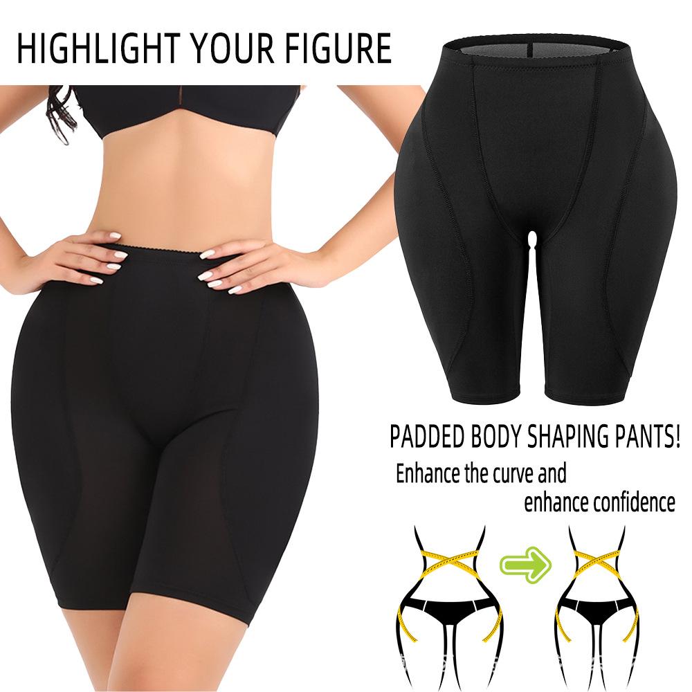 High-Waisted Curvy Buttocks Tummy-Control Sponge Pad Fake Buttocks Butt-Lifting Body-Shaping Shaping Pants Women's Slimming Pants