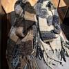 Galaxy Scarf Retro Contrasting Color Plaid Scarf Female Autumn and Winter Student Warm Couple Scarf