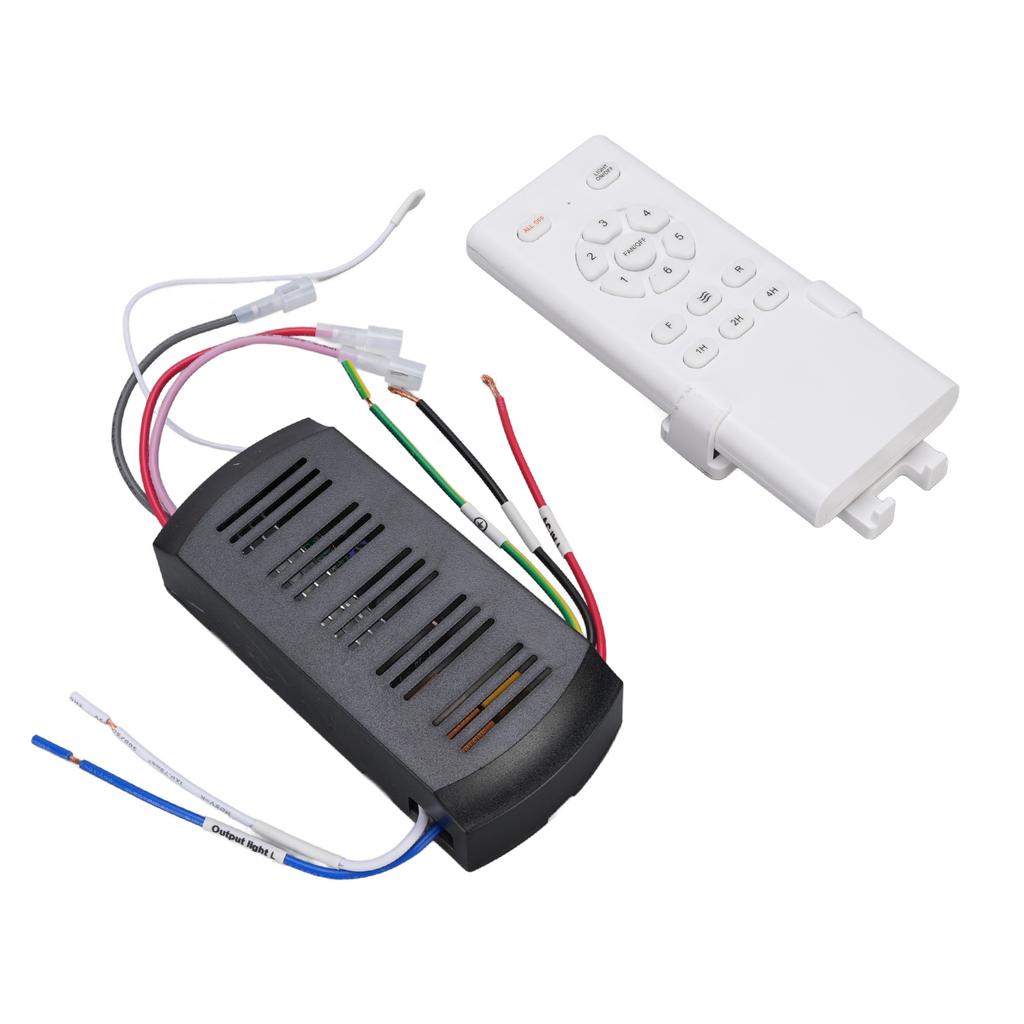 Ceiling Fan Remote Control Replacement 6 Speed Adjustment Ceiling Fan Light Remote Timing Sturdy ABS Lightweight for Repairing