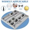 Sunglass Organiser 10 Slots Plush Glasses Display Tray Stackable Eye Wear Collection Storage Organizer for Home Display