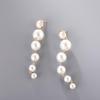 B368 Elegant Long Pearl Earrings - European, American, and Korean Inspired Fashionable Accessories