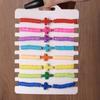 8pcs Bohemian Colorful Polymer Cross Bracelet New Beach Style Stretch Bracelets Set for Women Girls