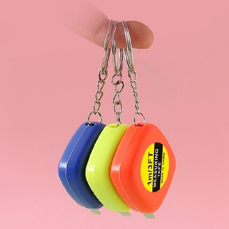 Pocket Tape Measure 1m Long Auto Retractable Portable Design Stainless Steel Tape Double Scale Flexible Keyring