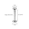 10pcs/lot Right Grand ASTM F136 Titanium Internal Threaded Labret Stud Body Piercing 3mm Ball Labret Monroe Lip Ring for Women