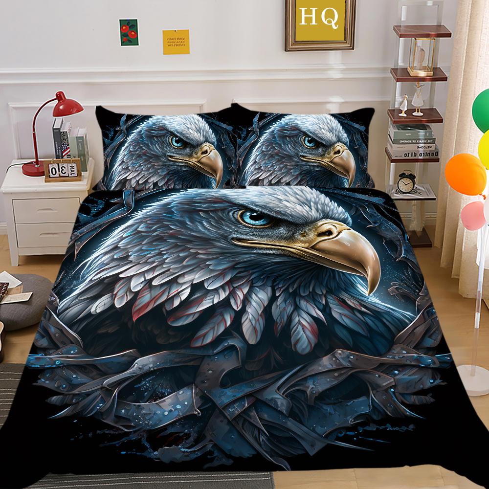 Duvet Covers Eagle Printing Bedding Set Children Teens Twin Single Size Home Textiles Microfiber Bedroom Decor