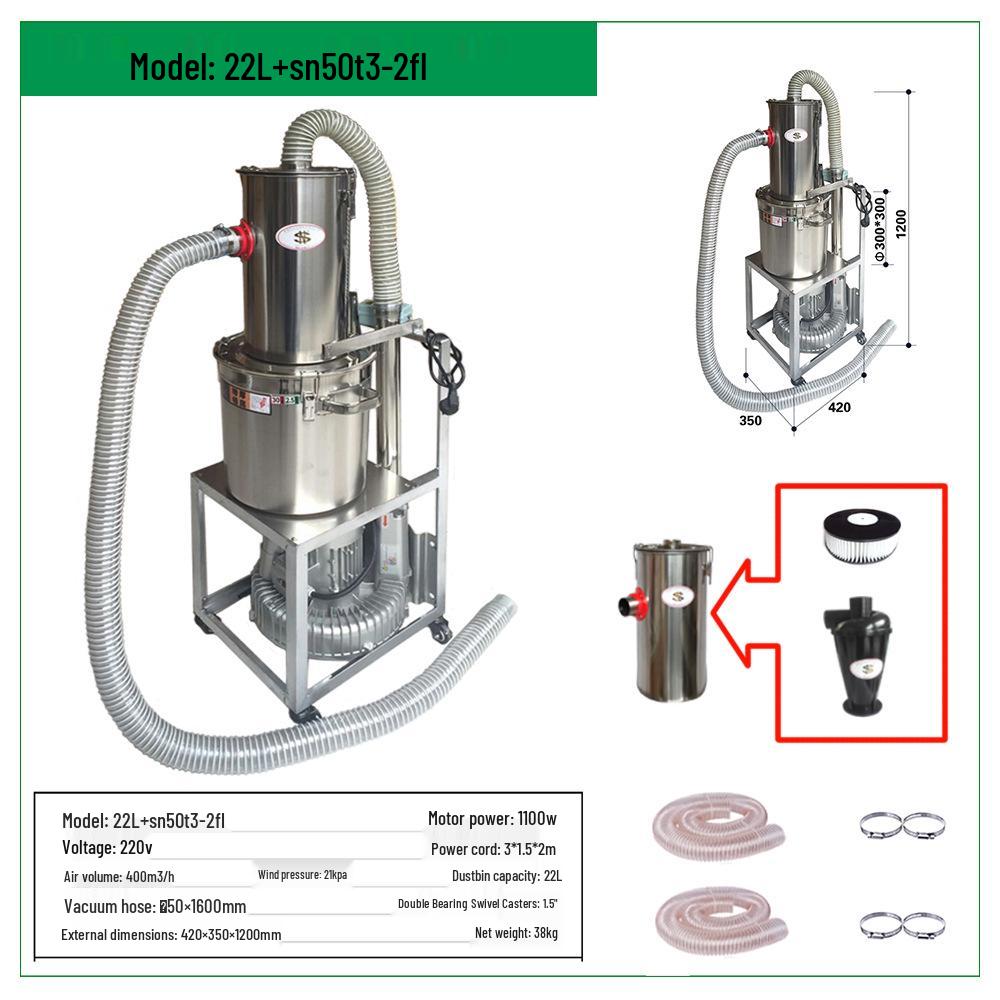 SN Brand Level 2 Cyclone Vacuum Cleaner with 50mm Stainless Steel Dust Bin, Ideal for All Dust Removal Needs